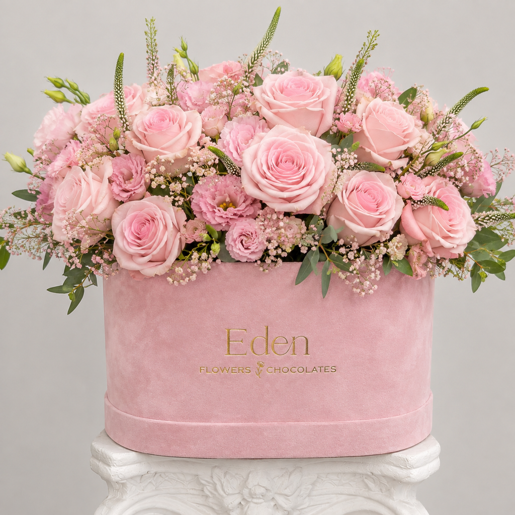 Grand Luxe Oval Rose Flower Box