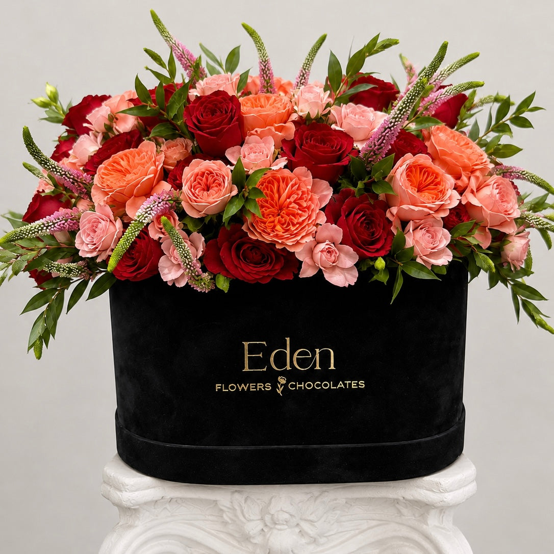 Grand Luxe Oval Rose Flower Box